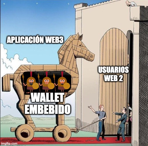 Meme - Wallet embebido en caballo de Troya