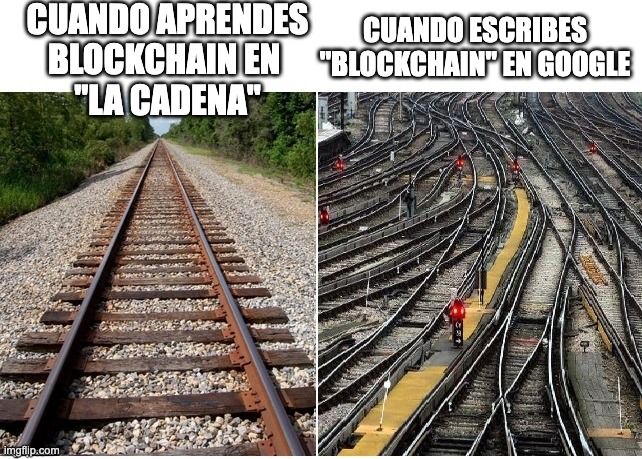Meme - Cuando aprendes blockchain en La Cadena